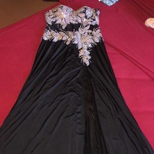 Black beaded top gown